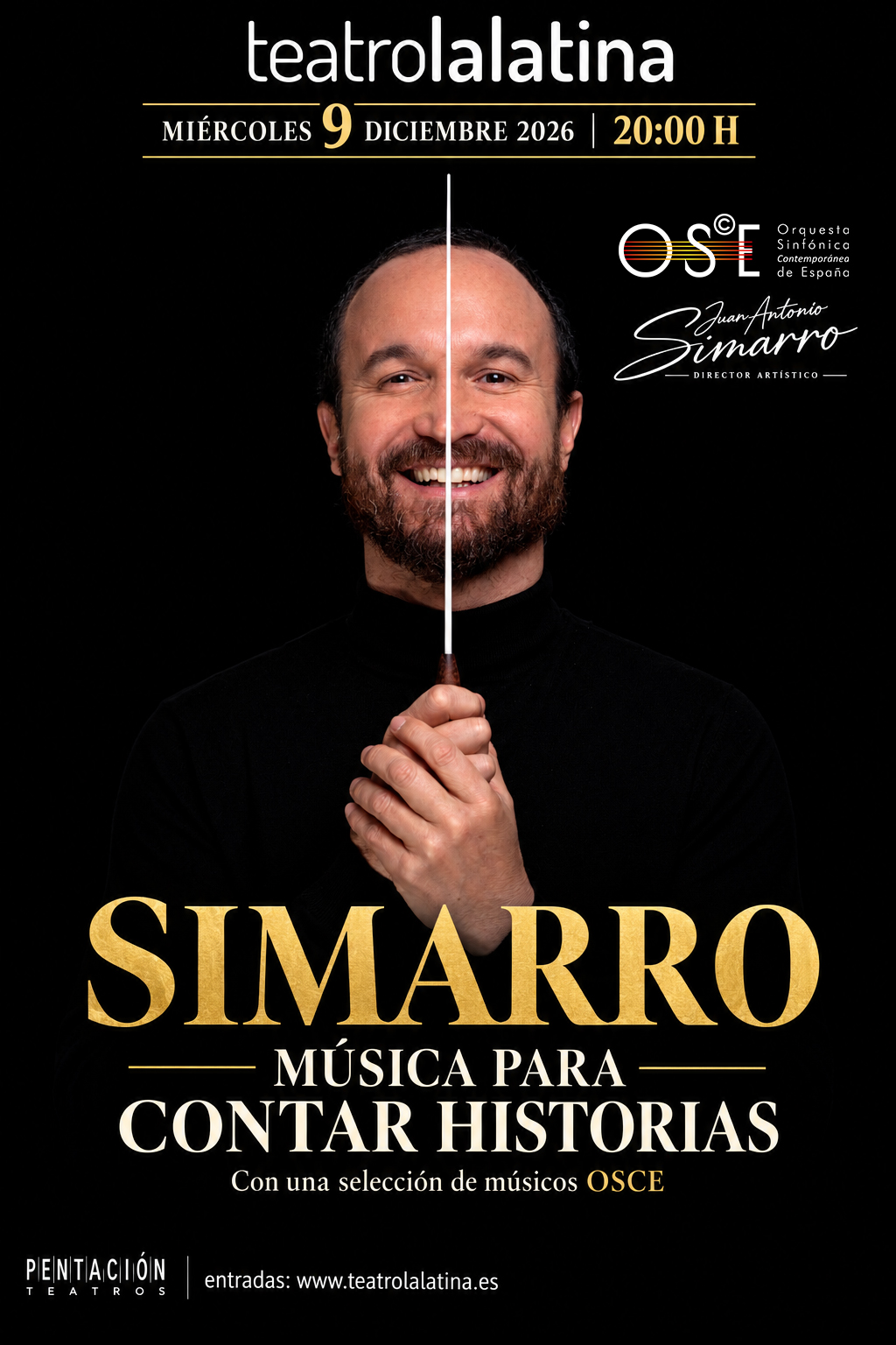 Cartel Concierto Simarro - Música para contar historias